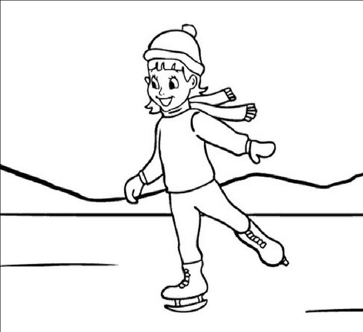 Каток раскраска для детей