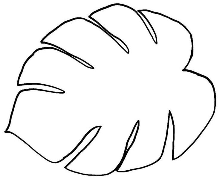 Трафарет листочка