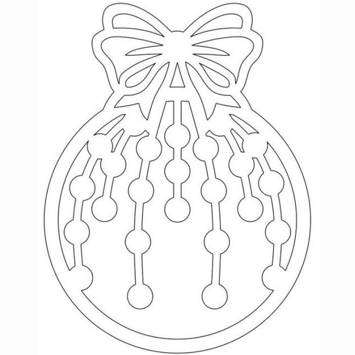 Новогодние шары трафарет