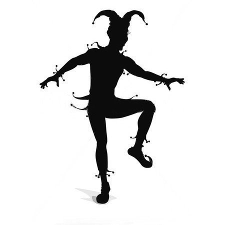 Скоморох силуэт