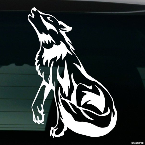 Трафаретный волк