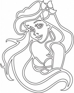 Русалка трафарет