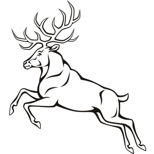 Трафарет оленя для вырезания
