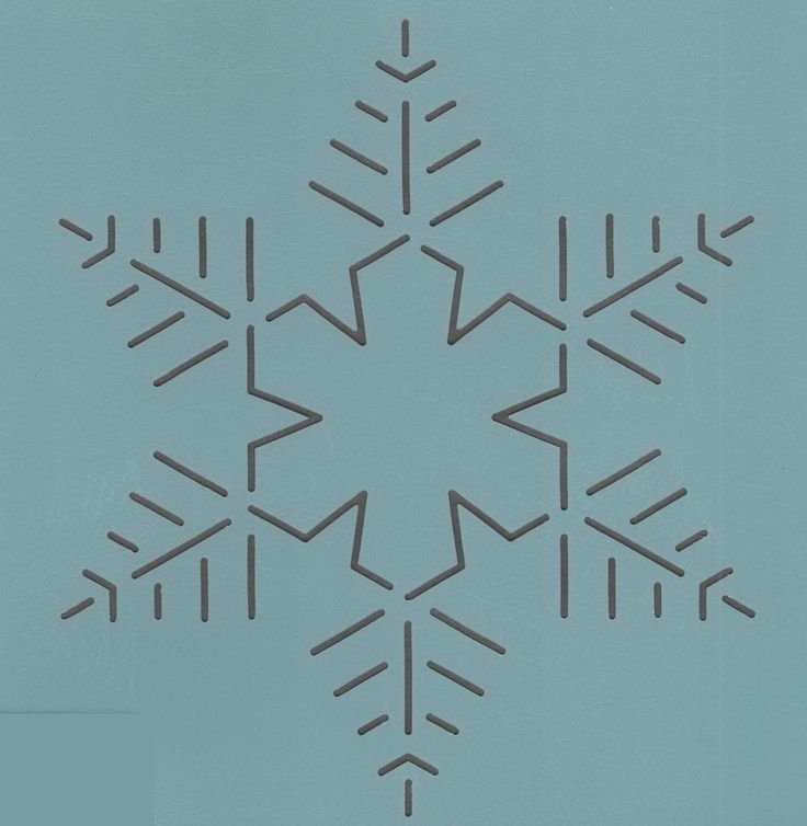 Снежинка стежками