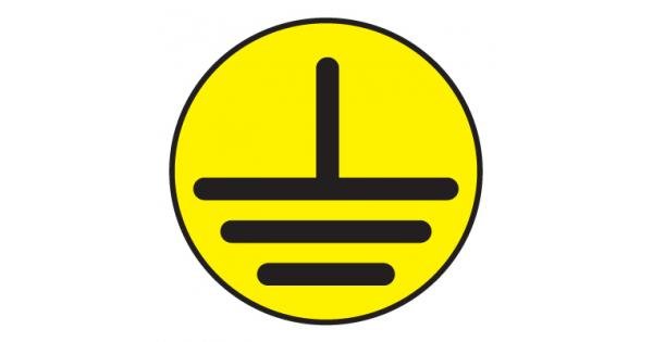 Знак "заземление" 50х50мм