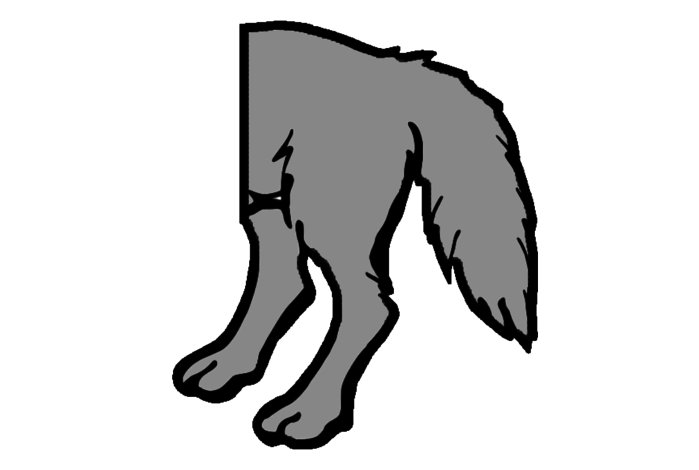 Хвост волка рисунок