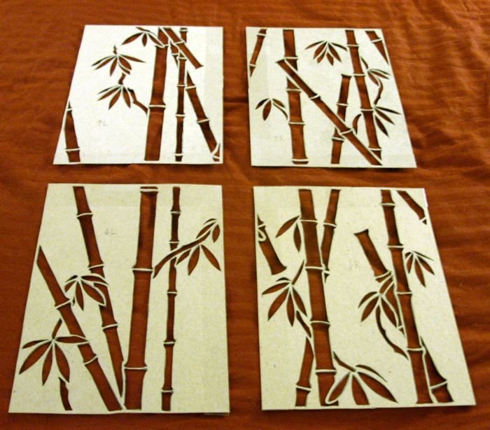 Настенные трафареты бамбук