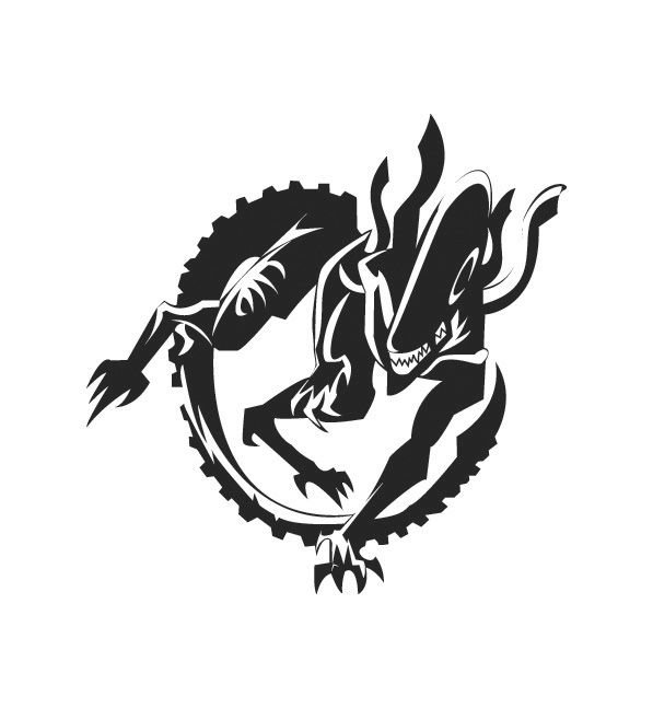 Чужой наклейка