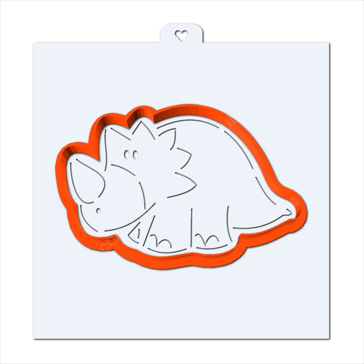 Трафарет динозавра для выпечки