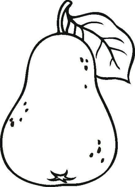 Фрукты. Раскраска для малышей