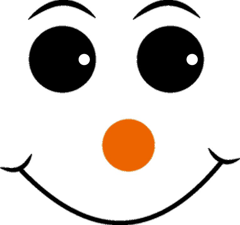 Глаза и рот для снеговика