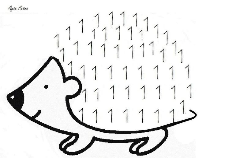 Ежик трафарет для аппликации