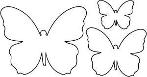 Трафареты бабочек разных размеров