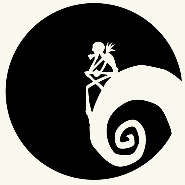 Кошмар перед Рождеством трафарет на окно