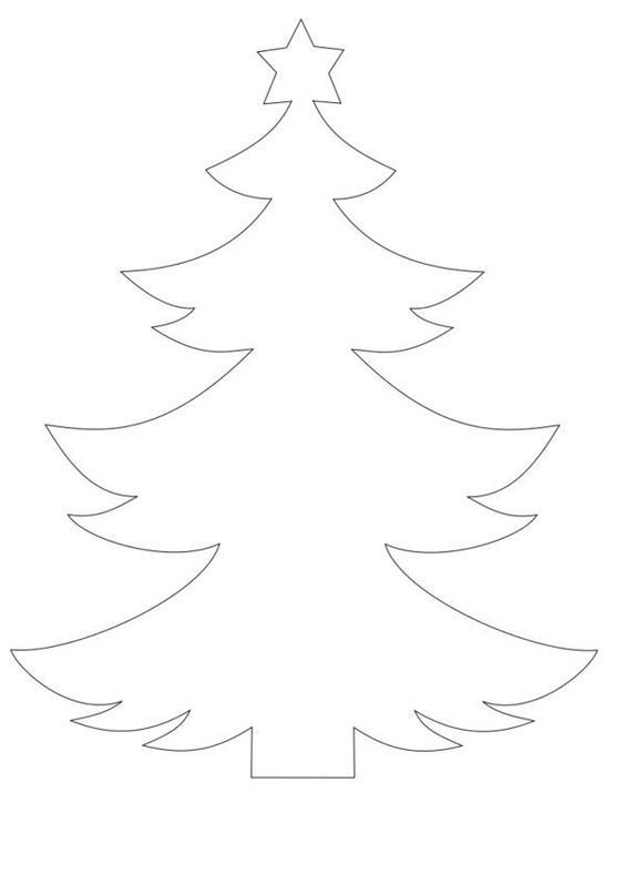 Елочка трафарет