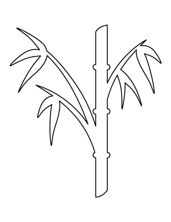 Трафарет бамбук на стену