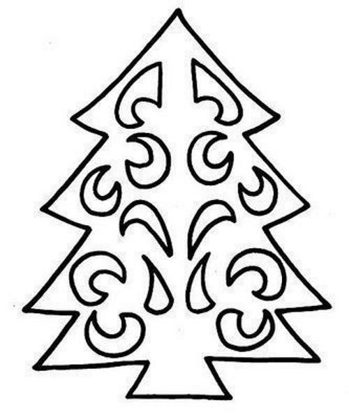 Вытынанка Новогодняя елка