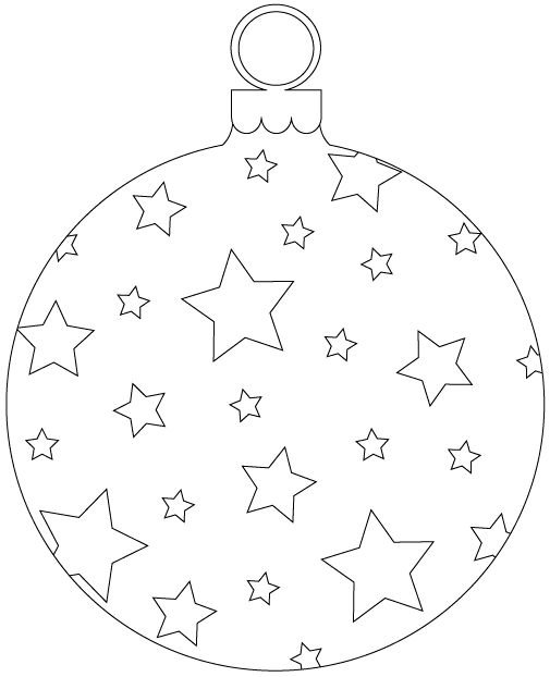 Новогодний шар трафарет для вырезания