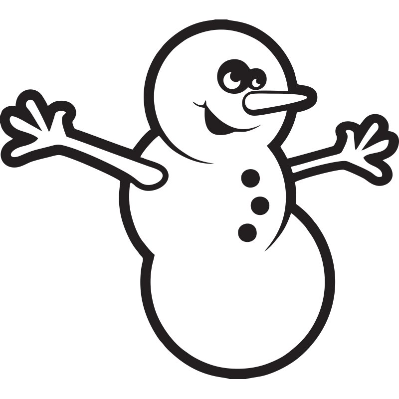 Снеговик чб