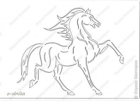 Трафарет лошадки для вырезания