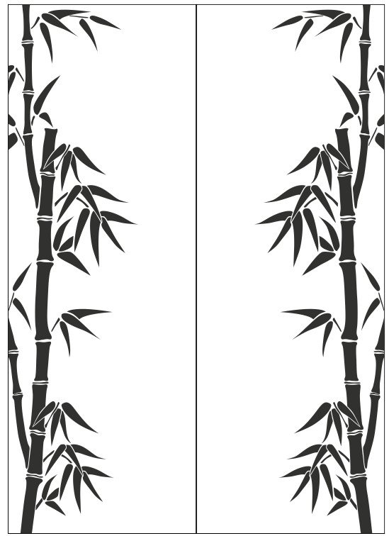 Трафарет бамбук