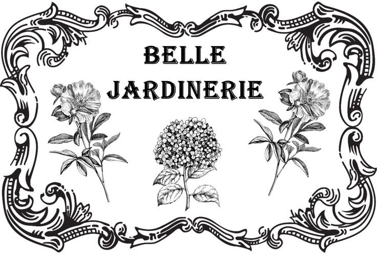 Этикетки для декупажа черно-белые