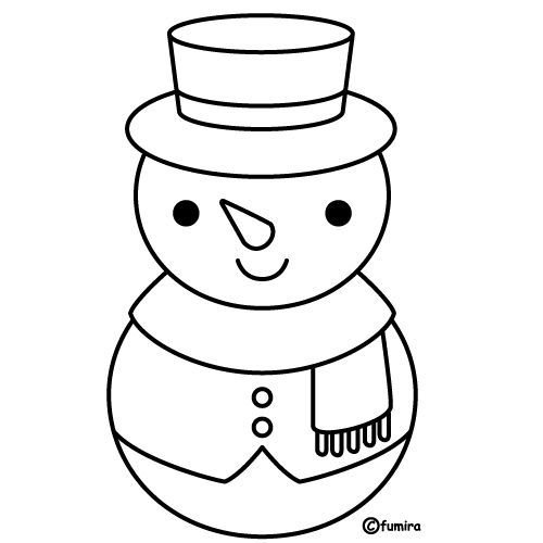 Снеговик для витражных красок