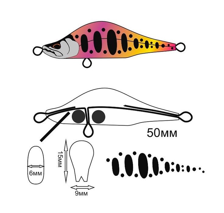 Чертеж воблера джерк