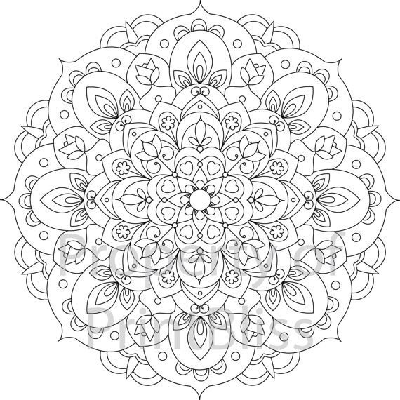 Раскраска Мандала