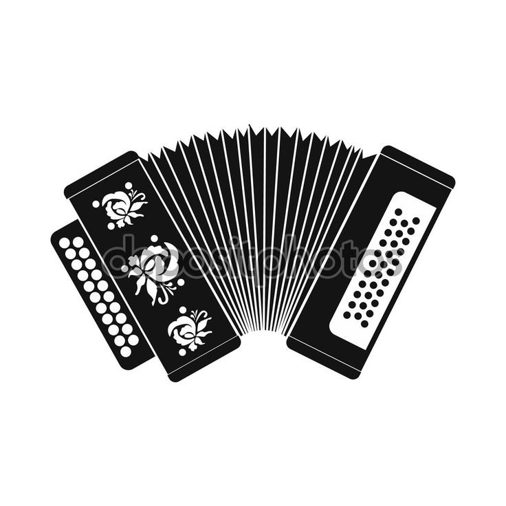 Баян аккордеон гармонь черный