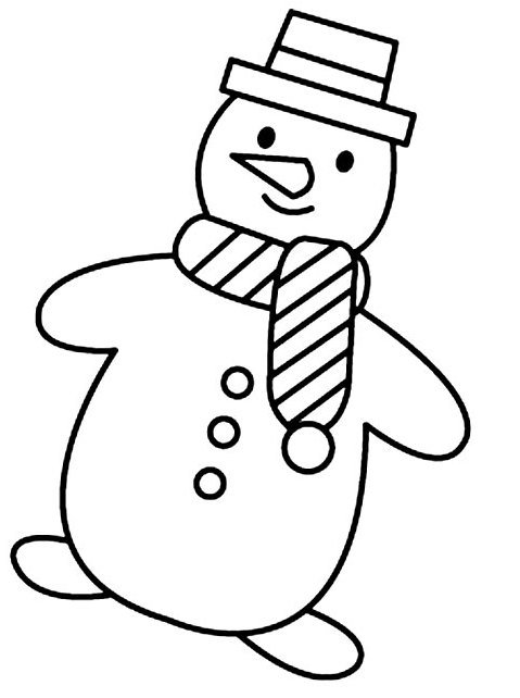Снеговик раскраска