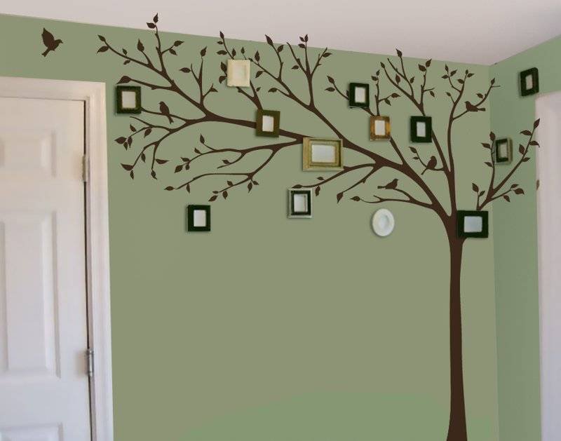 Трафарет дерева на стену