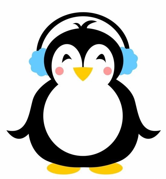 Пингвин трафарет