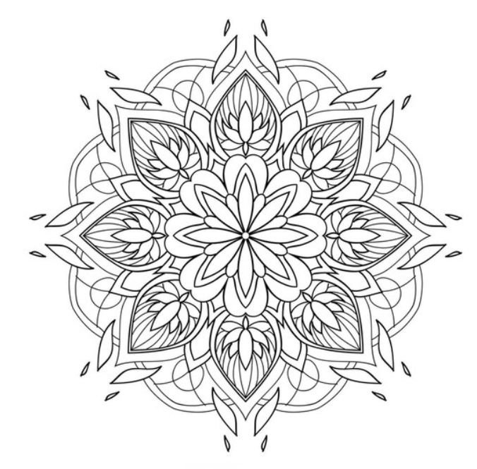 Мандала любви и счастья эскиз