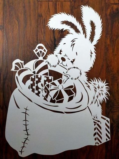 зайцы из бумаги к новому году