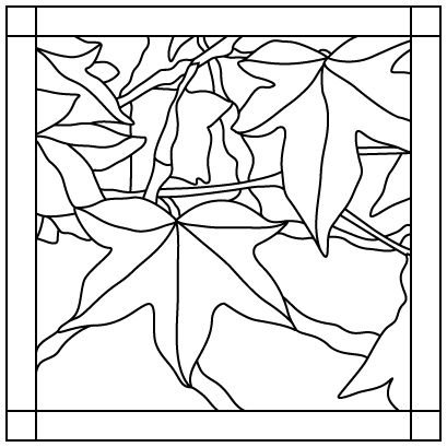 Контур рисунка для витража