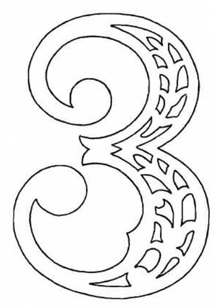 Трафареты на новый год цифры