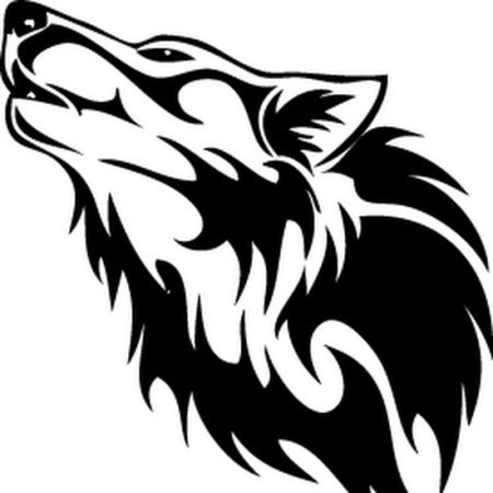 Стилизованная голова волка