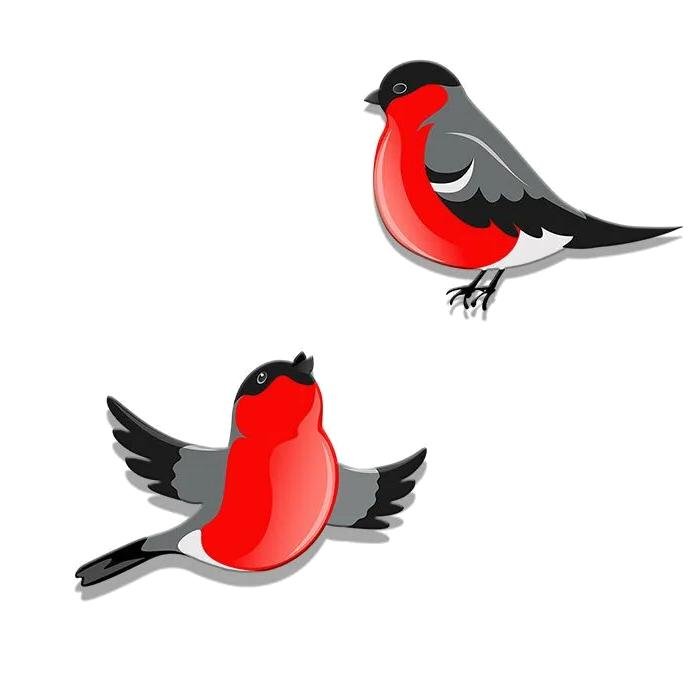 Снегирь для детей на прозрачном фоне