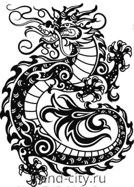 Эскизы для выжигания по дереву драконы