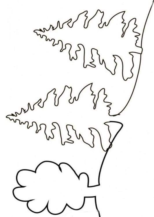 Трафарет сугробы для вырезания