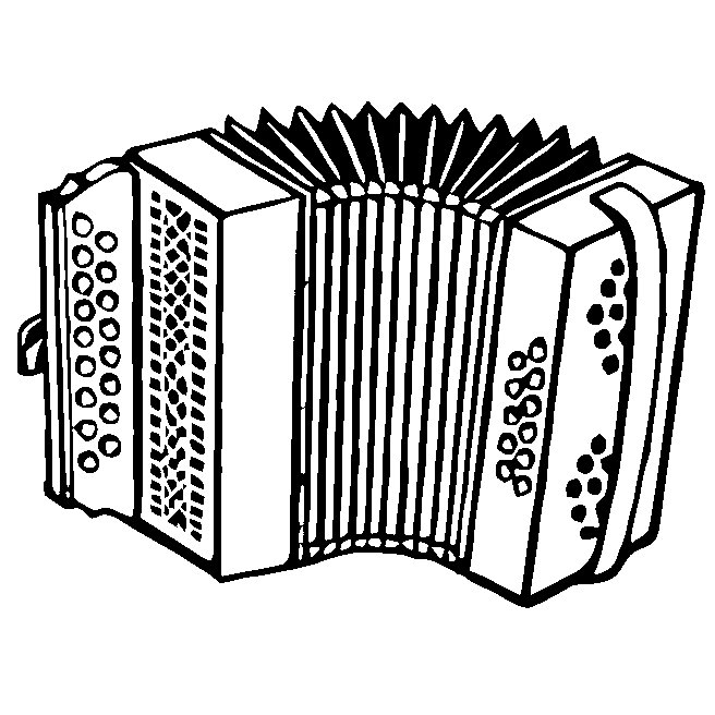 Гармонь раскраска музыкальный инструмент