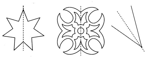 Узоры с осевой симметрией