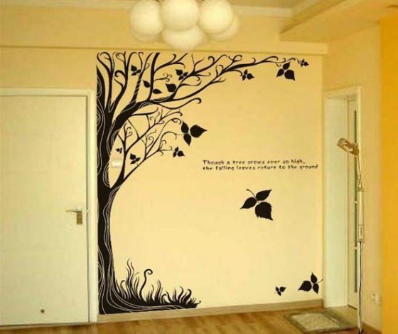 Трафарет на стену в прихожую