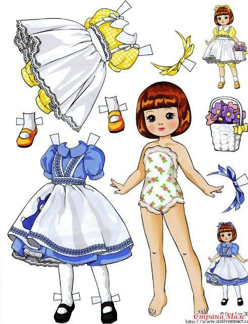 Бумажные куклы с одеждой tiny Betsy MCCALL