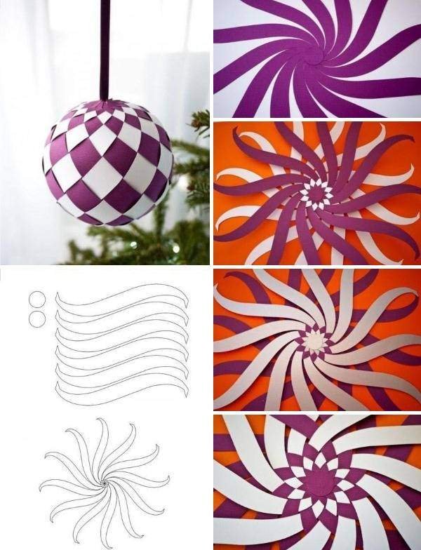 Новогодние бумажные шары