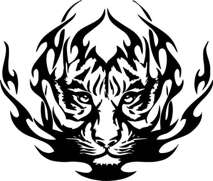 Тигр трайбл эскиз