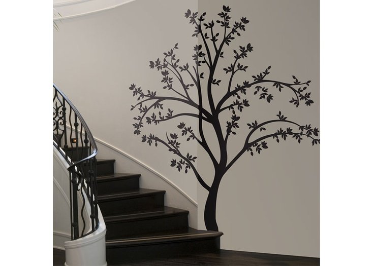 Трафарет дерева на стену