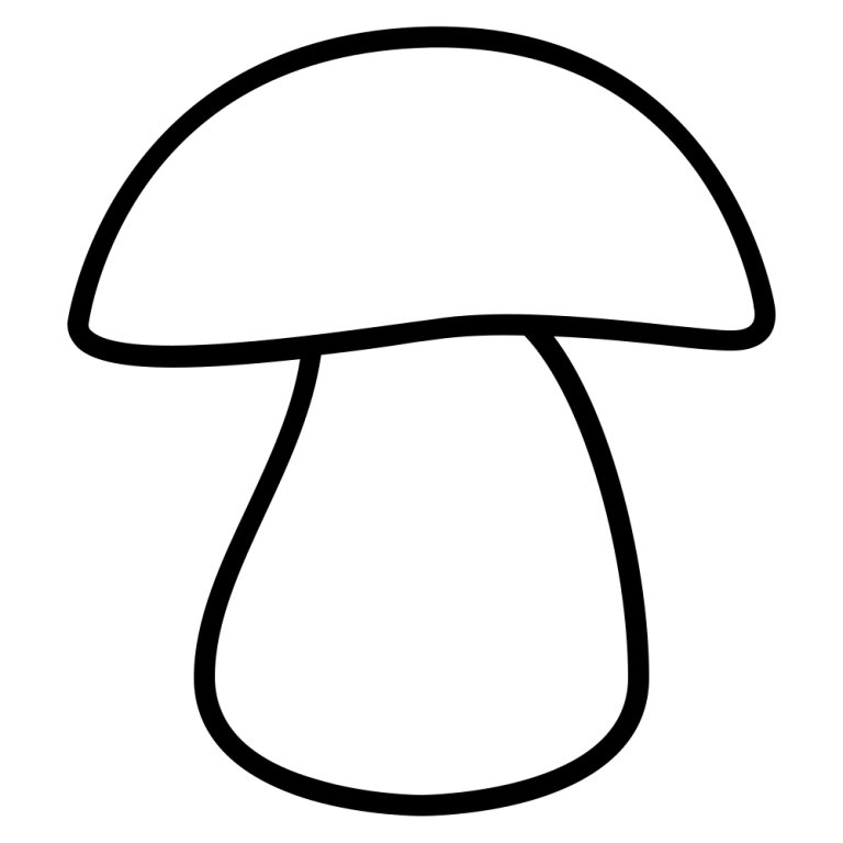 Трафарет гриба для детей