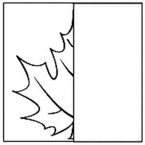 Листья симметричное вырезание